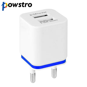 Powstro Universal Smartphone Charge 2.1A Dual Ports USB Wall Charger Smart Travel Adapter for iPhone Samsung Xiaomi iPad