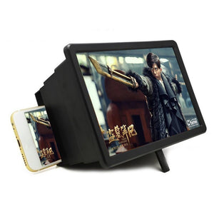 Screen Magnifier, Cell Phone 3D HD Movie Video Amplifier with Foldable Lazy Phone Stand for iPhone 7/7 Plus / 6 / 6s / 6 Plus / 6s Plus and All other Smart Phones